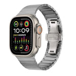蝴蝶扣單珠鈦合金錶帶，適用於 Apple Watch 46mm / 49mm / 45mm / 44mm