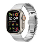 蝴蝶扣單珠鈦合金錶帶，適用於 Apple Watch 46mm / 49mm / 45mm / 44mm
