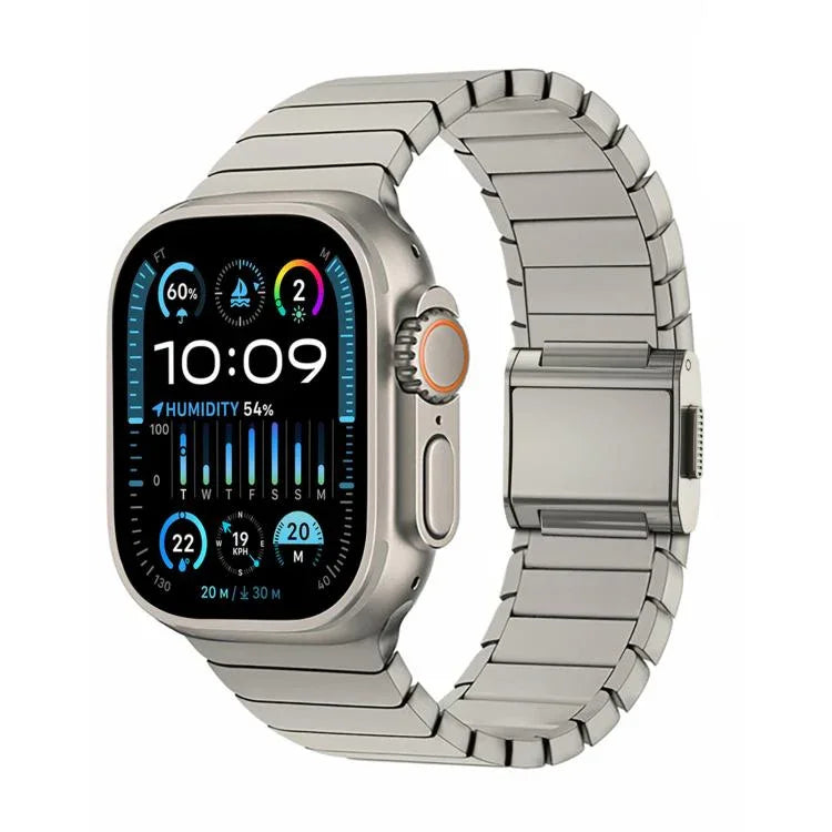 竹節 Norman 錶扣純鈦錶帶，適用於 Apple Watch 46mm / 49mm / 45mm / 44mm