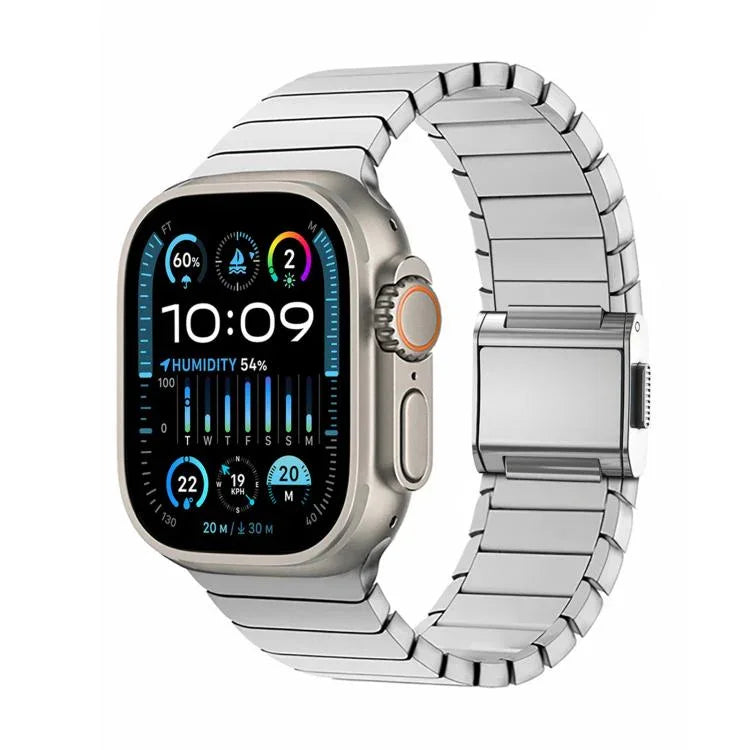 竹節 Norman 錶扣純鈦錶帶，適用於 Apple Watch 46mm / 49mm / 45mm / 44mm
