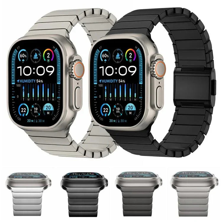 竹節 Norman 錶扣純鈦錶帶，適用於 Apple Watch 46mm / 49mm / 45mm / 44mm