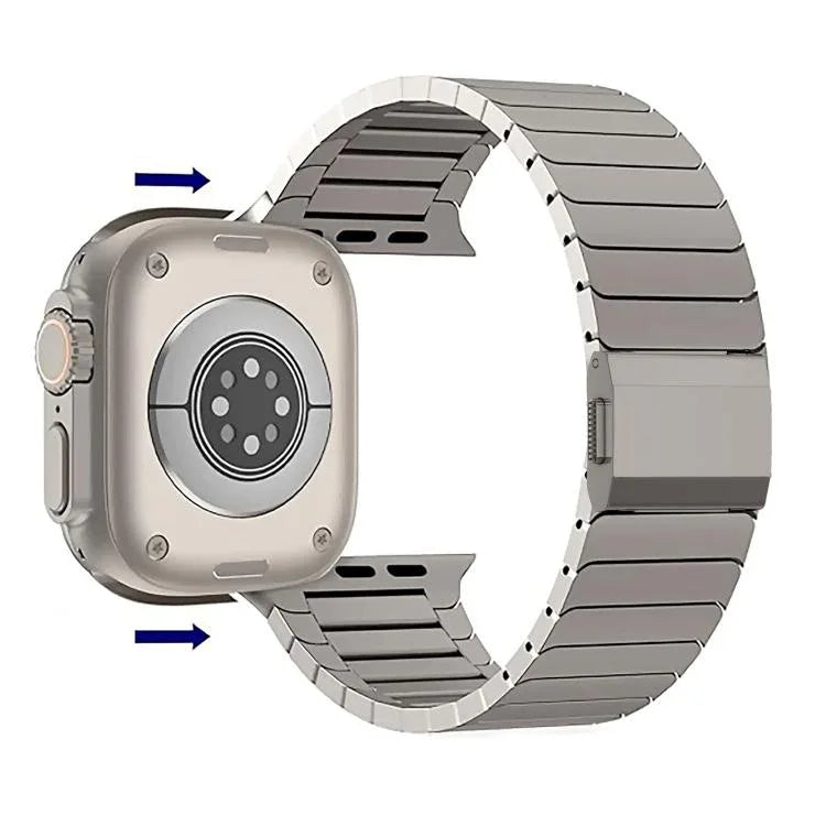 竹節 Norman 錶扣純鈦錶帶，適用於 Apple Watch 46mm / 49mm / 45mm / 44mm