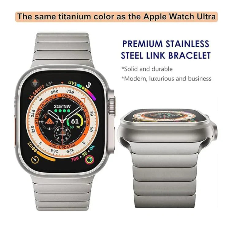 竹節 Norman 錶扣純鈦錶帶，適用於 Apple Watch 46mm / 49mm / 45mm / 44mm