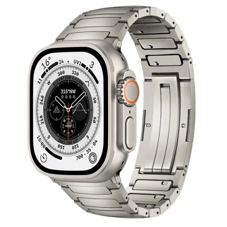 一體成型 I 形快拆鈦合金錶帶，適用於 Apple Watch 46mm / 49mm / 45mm / 44mm