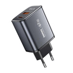 REMAX U2-AC 67W USB 與 Type-C GaN 數字顯示快速充電器，歐規插頭，英規插頭