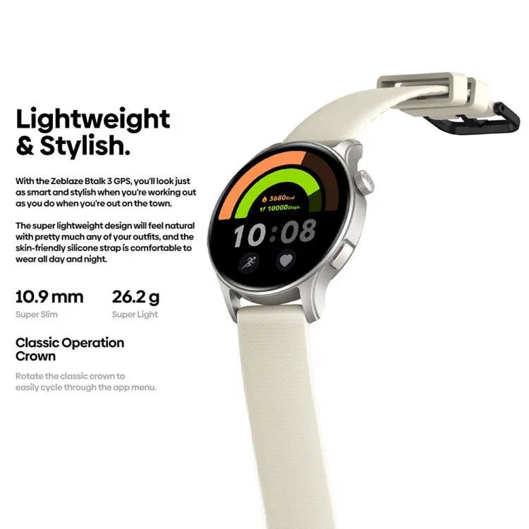 Zeblaze Btalk 3 GPS 1.43 吋高清 AMOLED 螢幕健康健身智慧手錶，支援藍牙通話