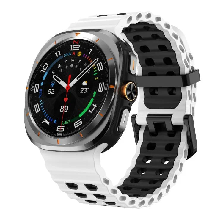 Kalebol Ocean 雙色矽膠錶帶，適用於 Samsung Galaxy Watch Ultra 47mm / Ultra 2025