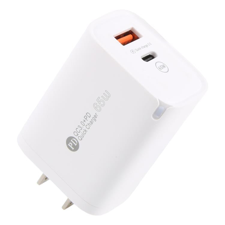 AR-PD12 65W QC3.0 USB 與 USB-C / Type-C PD 快速充電器，美規插頭，美規插頭