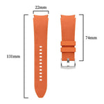 銀色針扣皮革矽膠錶帶，適用於 Samsung Galaxy Watch 7 / 6 / 5 / 4