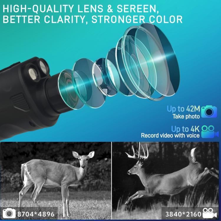 NVG07S 戶外 4K 1.39 吋 OLED 圓形螢幕單筒頭戴式紅外線夜視裝置