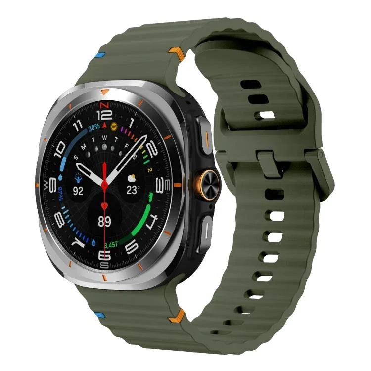 Kalebol Wave-stitched Silicone Strap, For Samsung Galaxy Watch Ultra 47mm / Ultra 2025