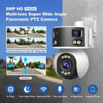 SriHome SH055B 8MP高清多鏡頭超廣角全景PTZ半球攝影機，SH055B