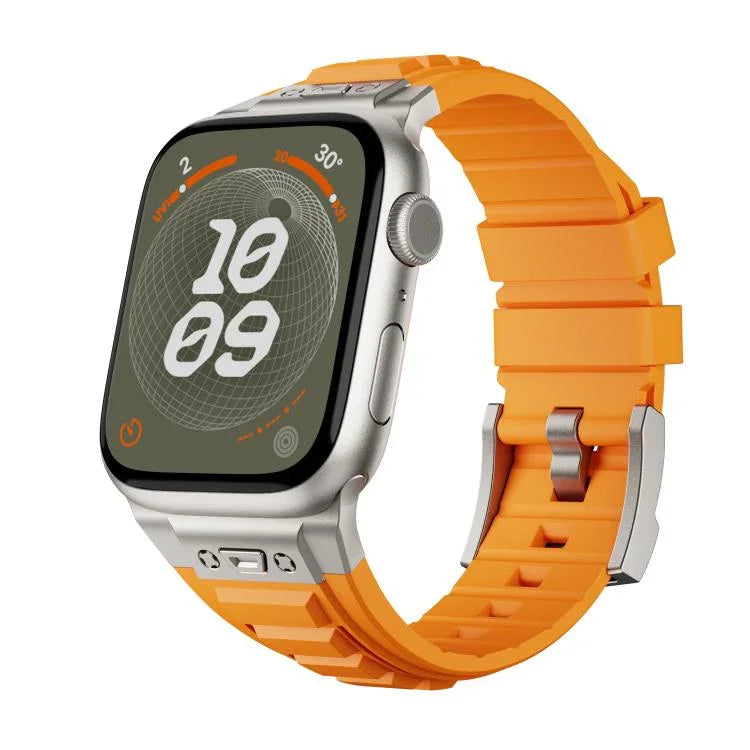 Kalebol 高彈性矽膠護甲錶帶，適用於 Apple Watch 46mm / 49mm / 45mm / 44mm