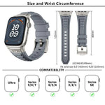 Kalebol 高彈性矽膠護甲錶帶，適用於 Apple Watch 46mm / 49mm / 45mm / 44mm