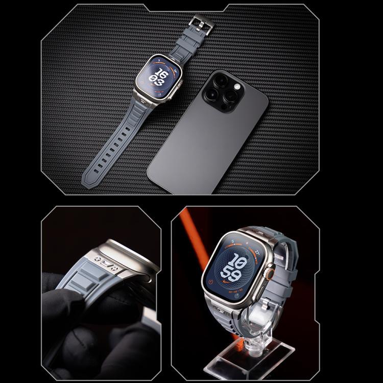 Kalebol 高彈性矽膠護甲錶帶，適用於 Apple Watch 46mm / 49mm / 45mm / 44mm