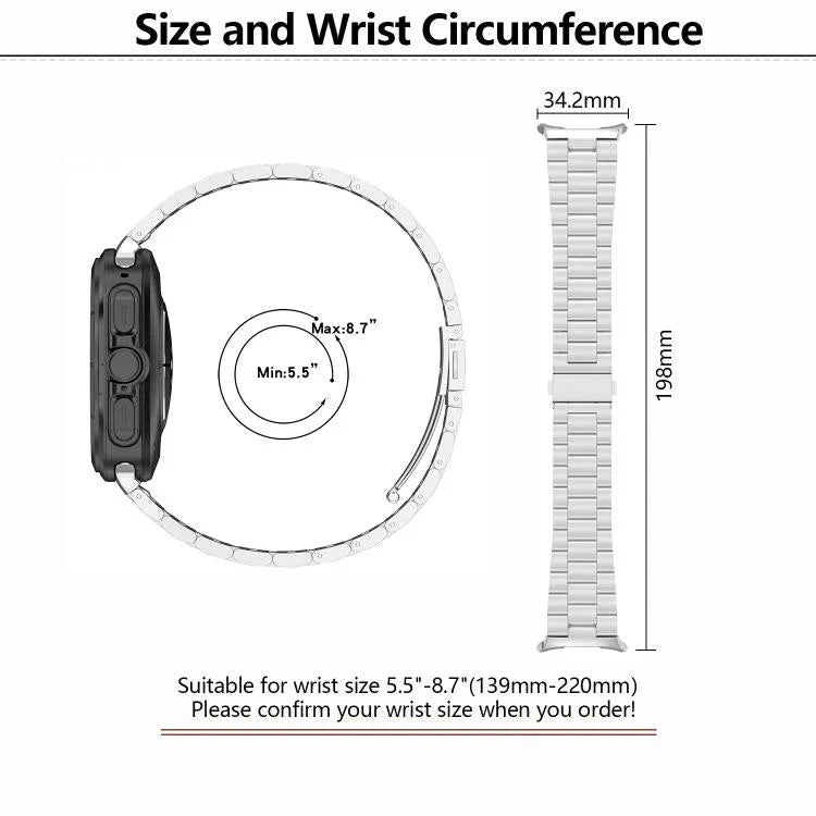Kalebol 三珠鋼錶帶，適用於 Samsung Galaxy Watch Ultra 47mm / Ultra 2025