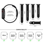 Kalebol 反扣矽膠錶帶，適用於 Apple Watch 46mm / 49mm / 45mm / 44mm，適用於 Apple Watch 42mm / 41mm / 40mm / 38mm