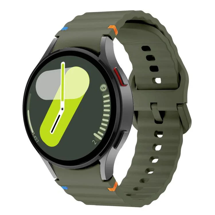 Kalebol Wave Stitching Silicone Watch Band, For Samsung Galaxy Watch 7  / 6 / 5 / 4