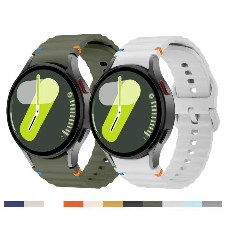 Kalebol Wave Stitching Silicone Watch Band, For Samsung Galaxy Watch 7  / 6 / 5 / 4