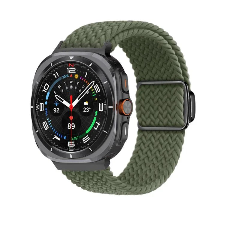 Kalebol 編織環磁性黑扣錶帶，適用於 Samsung Galaxy Watch Ultra 47mm / Ultra 2025