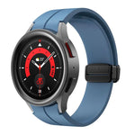 Kalebol 凹面折疊磁扣矽膠錶帶，適用於 Samsung Galaxy Watch7 / 6 / 5