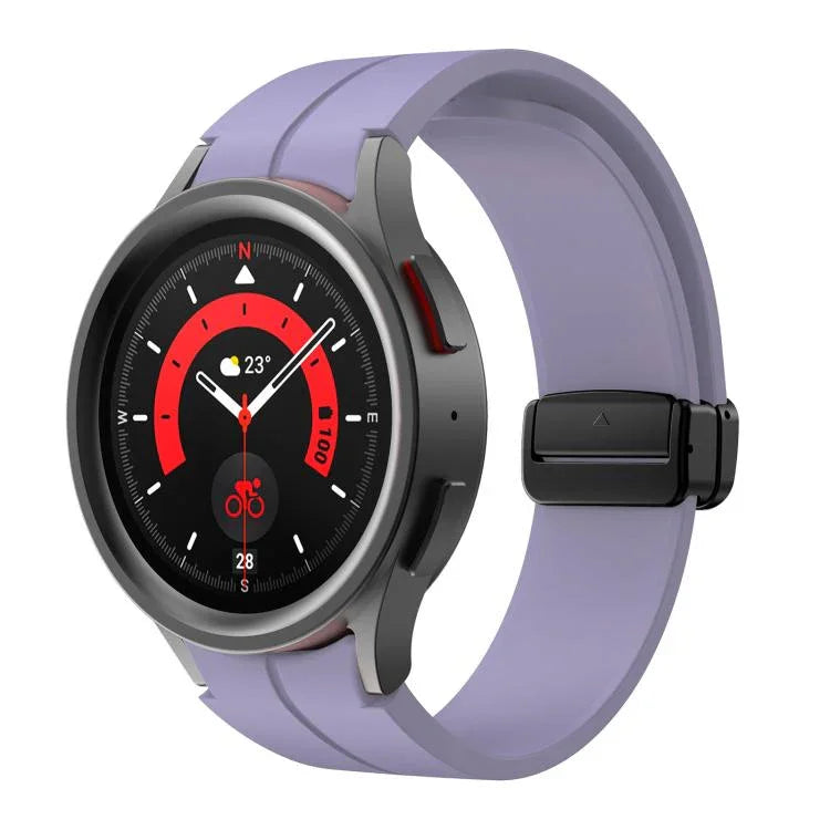 Kalebol 凹面折疊磁扣矽膠錶帶，適用於 Samsung Galaxy Watch7 / 6 / 5