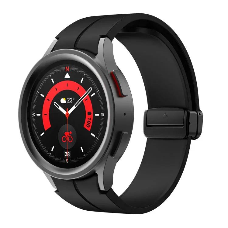 Kalebol 凹面折疊磁扣矽膠錶帶，適用於 Samsung Galaxy Watch7 / 6 / 5