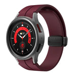 Kalebol 凹面折疊磁扣矽膠錶帶，適用於 Samsung Galaxy Watch7 / 6 / 5