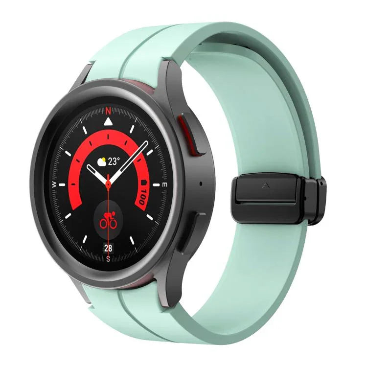 Kalebol 凹面折疊磁扣矽膠錶帶，適用於 Samsung Galaxy Watch7 / 6 / 5