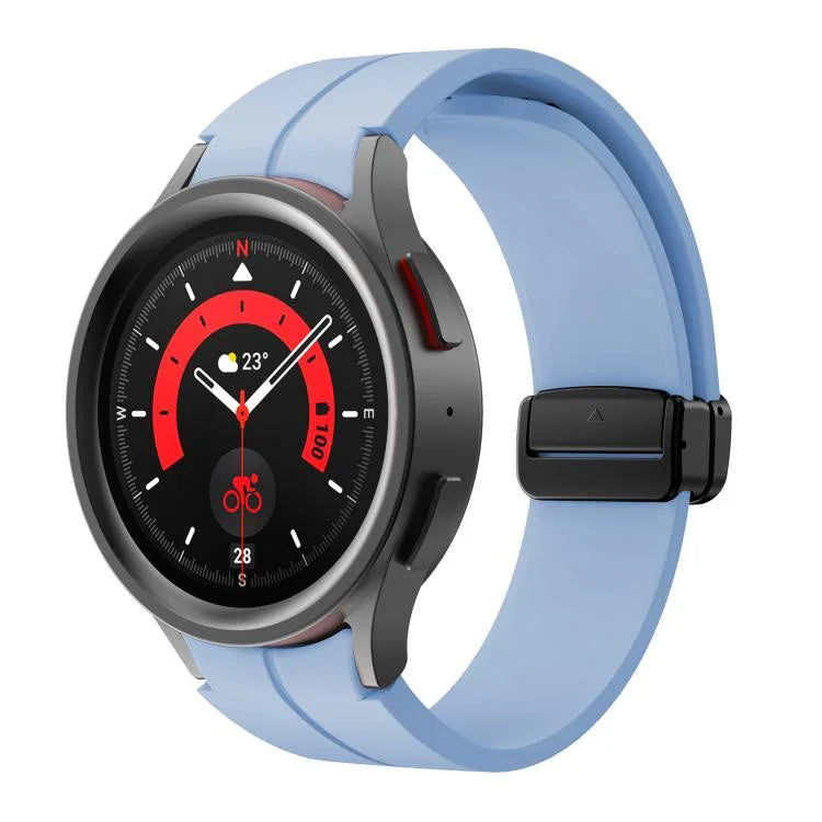 Kalebol 凹面折疊磁扣矽膠錶帶，適用於 Samsung Galaxy Watch7 / 6 / 5