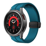 Kalebol 凹面折疊磁扣矽膠錶帶，適用於 Samsung Galaxy Watch7 / 6 / 5