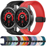 Kalebol 凹面折疊磁扣矽膠錶帶，適用於 Samsung Galaxy Watch7 / 6 / 5
