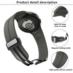 Kalebol 凹面折疊磁扣矽膠錶帶，適用於 Samsung Galaxy Watch7 / 6 / 5