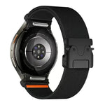 按鈕連接傘扣彈性尼龍錶帶，適用於 Samsung Galaxy Watch 7 / 6 / 5 / 4