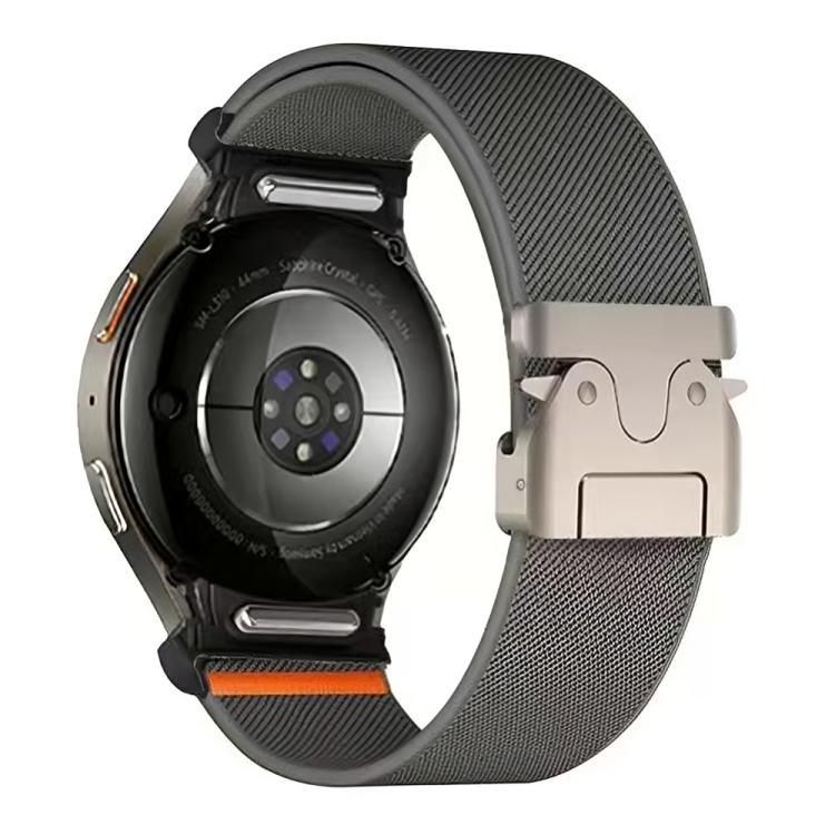 按鈕連接傘扣彈性尼龍錶帶，適用於 Samsung Galaxy Watch 7 / 6 / 5 / 4
