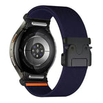 按鈕連接傘扣彈性尼龍錶帶，適用於 Samsung Galaxy Watch 7 / 6 / 5 / 4