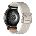 按鈕連接傘扣彈性尼龍錶帶，適用於 Samsung Galaxy Watch 7 / 6 / 5 / 4