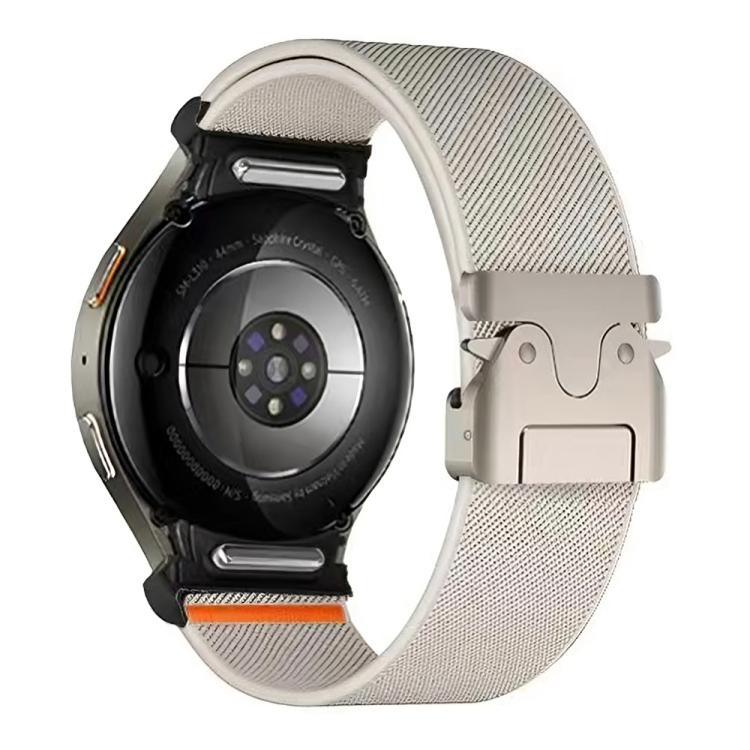 按鈕連接傘扣彈性尼龍錶帶，適用於 Samsung Galaxy Watch 7 / 6 / 5 / 4