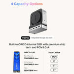 ORICO VSP10 迷你擴充桌面儲存多功能支架，適用於 Mac Mini 2024，512GB、1TB、2TB、4TB