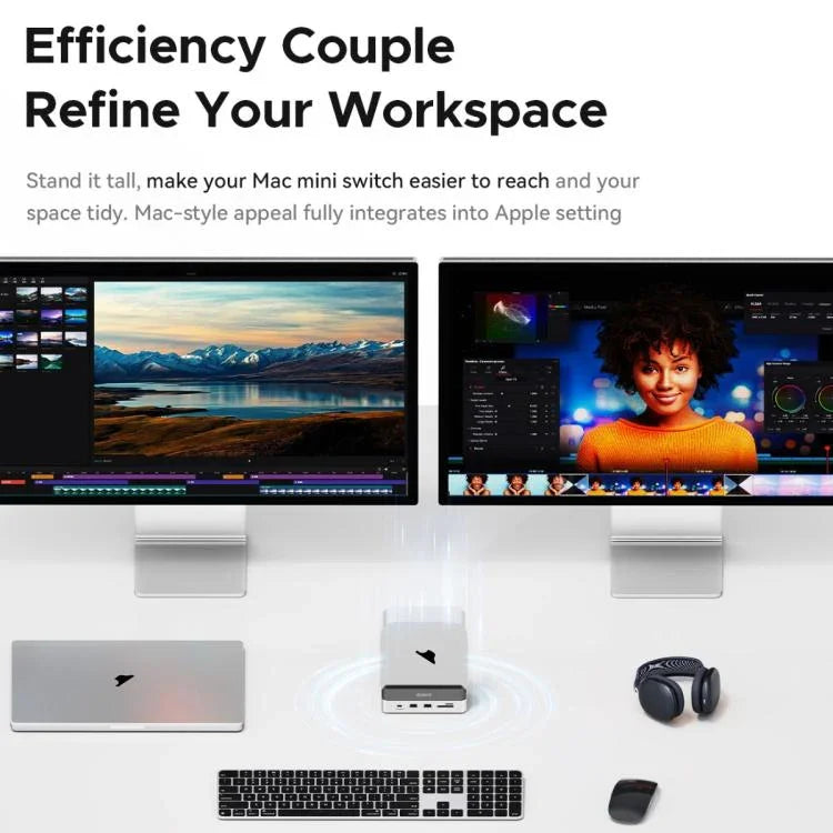 ORICO VSP10 迷你擴充桌面儲存多功能支架，適用於 Mac Mini 2024，512GB、1TB、2TB、4TB