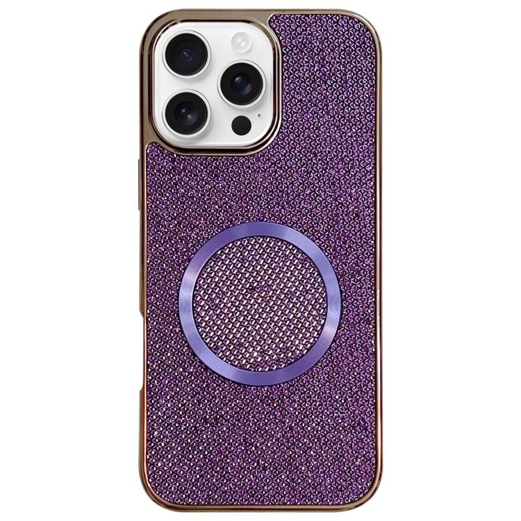電鍍 PC 閃粉紋理 MagSafe 手機殼，適用於 iPhone 17 Pro Max、iPhone 17 Pro、iPhone 16 Pro Max、iPhone 16 Pro、iPhone 16 Plus、iPhone 16、iPhone 15 Pro Max、iPhone 15 Pro