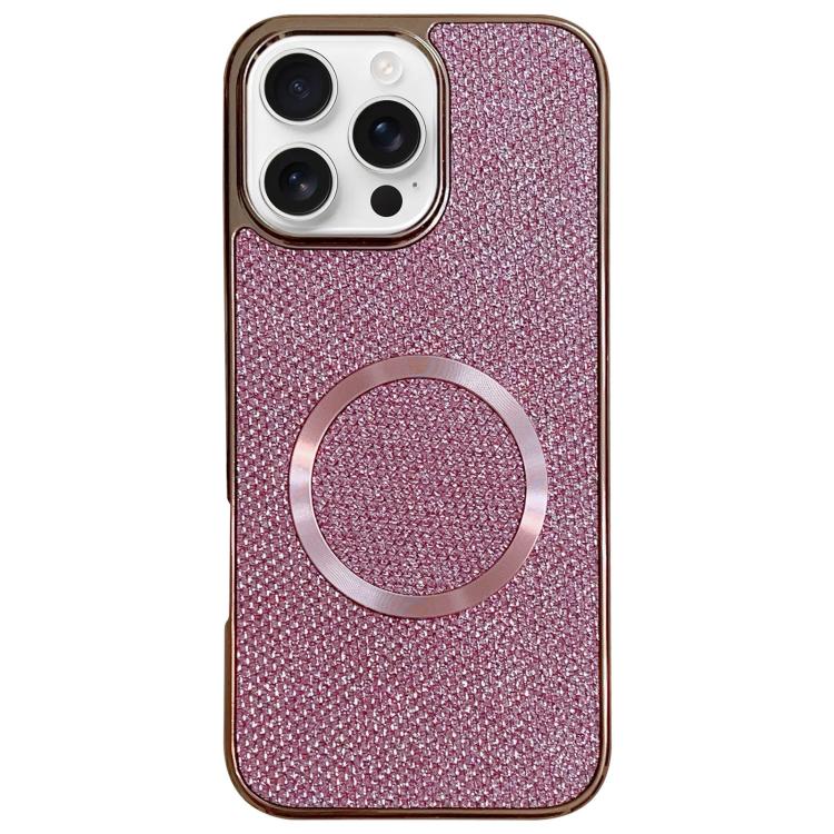 電鍍 PC 閃粉紋理 MagSafe 手機殼，適用於 iPhone 17 Pro Max、iPhone 17 Pro、iPhone 16 Pro Max、iPhone 16 Pro、iPhone 16 Plus、iPhone 16、iPhone 15 Pro Max、iPhone 15 Pro