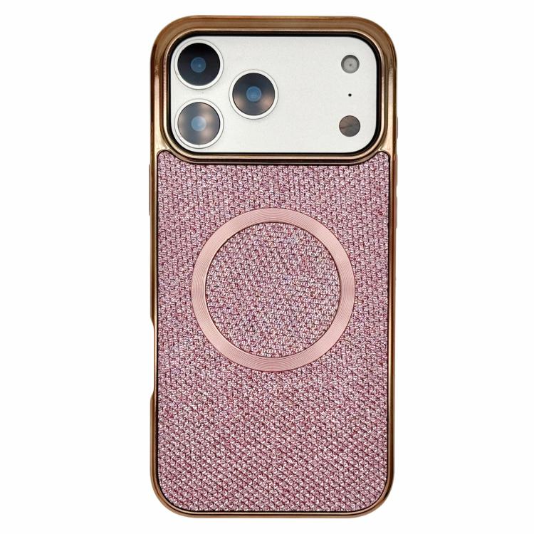 電鍍 PC 閃粉紋理 MagSafe 手機殼，適用於 iPhone 17 Pro Max、iPhone 17 Pro、iPhone 16 Pro Max、iPhone 16 Pro、iPhone 16 Plus、iPhone 16、iPhone 15 Pro Max、iPhone 15 Pro