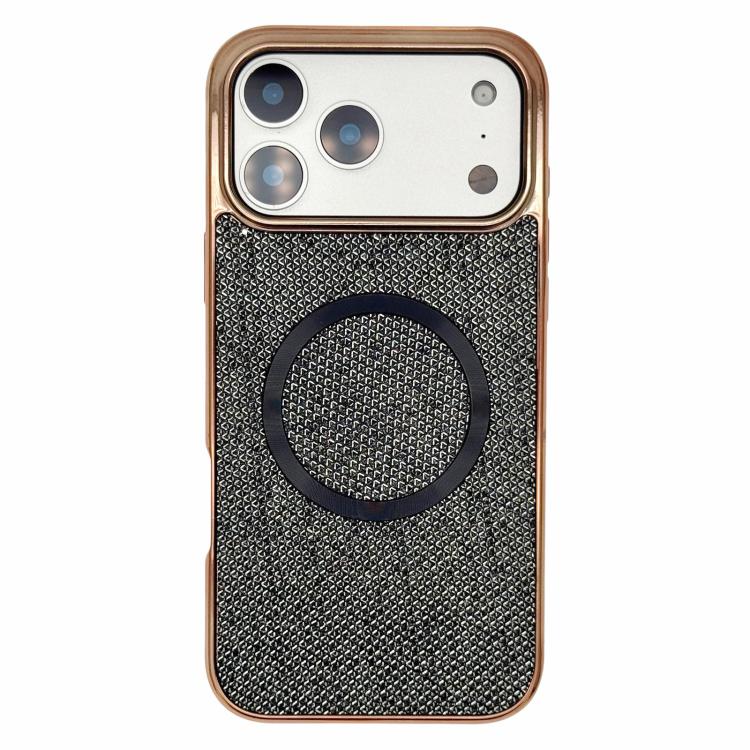 電鍍 PC 閃粉紋理 MagSafe 手機殼，適用於 iPhone 17 Pro Max、iPhone 17 Pro、iPhone 16 Pro Max、iPhone 16 Pro、iPhone 16 Plus、iPhone 16、iPhone 15 Pro Max、iPhone 15 Pro
