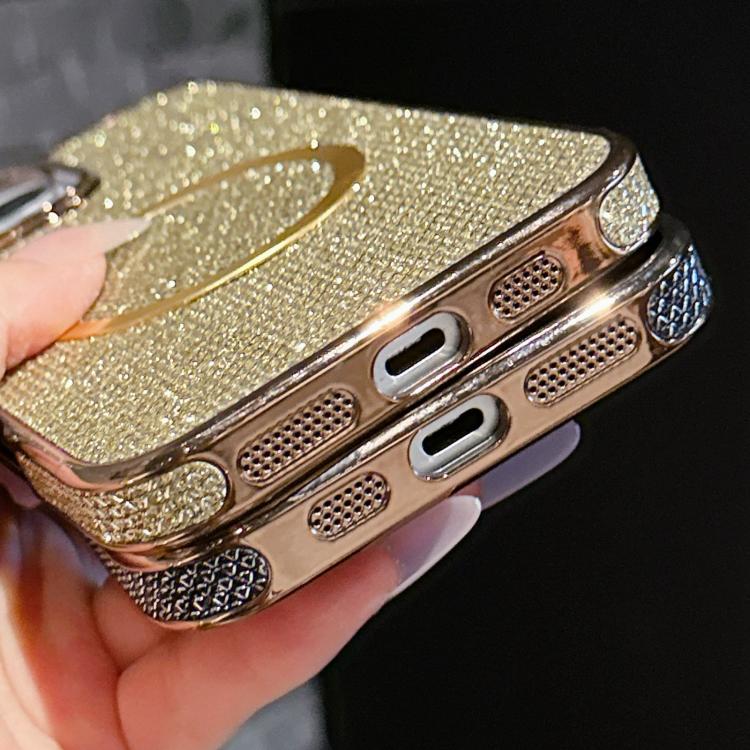 電鍍 PC 閃粉紋理 MagSafe 手機殼，適用於 iPhone 17 Pro Max、iPhone 17 Pro、iPhone 16 Pro Max、iPhone 16 Pro、iPhone 16 Plus、iPhone 16、iPhone 15 Pro Max、iPhone 15 Pro