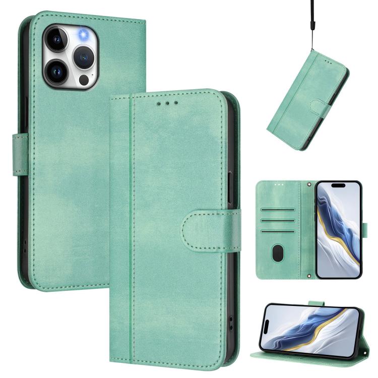 線條拼接扣環復古皮革手機殼，適用於 iPhone 16 Pro、iPhone 16 Plus、iPhone 16、iPhone 15 Pro Max、iPhone 15 Pro、iPhone 15 Plus