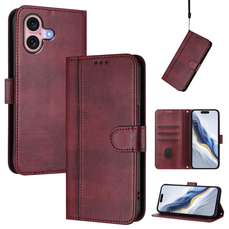 線條拼接扣環復古皮革手機殼，適用於 iPhone 16 Pro、iPhone 16 Plus、iPhone 16、iPhone 15 Pro Max、iPhone 15 Pro、iPhone 15 Plus