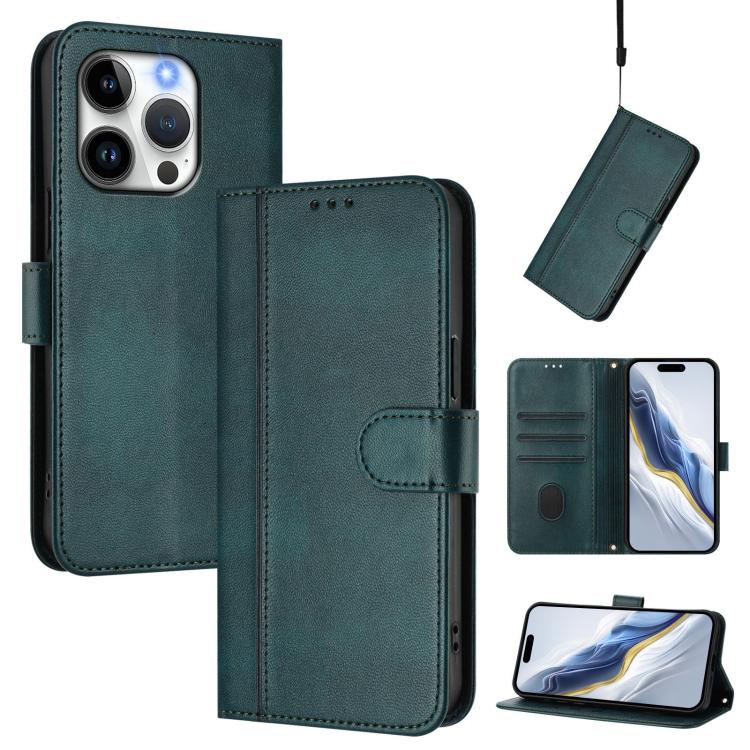 線條拼接扣環復古皮革手機殼，適用於 iPhone 16 Pro、iPhone 16 Plus、iPhone 16、iPhone 15 Pro Max、iPhone 15 Pro、iPhone 15 Plus