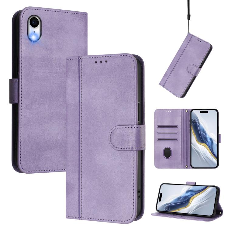 線條拼接扣環復古皮革手機殼，適用於 iPhone 11 Pro Max，適用於 iPhone 11，適用於 iPhone 11 Pro，適用於 iPhone X / XS，適用於 iPhone XR，適用於 iPhone XS Max