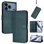 線條拼接扣環復古皮革手機殼，適用於 iPhone 17e / 16e、iPhone 17 Pro Max、iPhone 17 Pro、iPhone 17、iPhone Air、iPhone 16 Pro Max